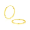 Thumbnail Image 0 of 9ct Yellow Gold Diamond Cut Sleeper 12mm Hoop Earrings