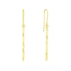 Thumbnail Image 0 of 9ct Yellow Gold Diamond Cut Twisted Bar Drop Earrings