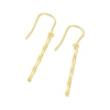 Thumbnail Image 1 of 9ct Yellow Gold Diamond Cut Twisted Bar Drop Earrings