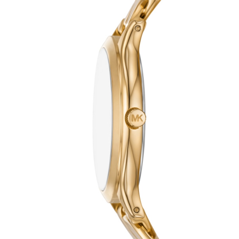 Michael Kors Runway Gold-Tone Curb Chain Bracelet Watch