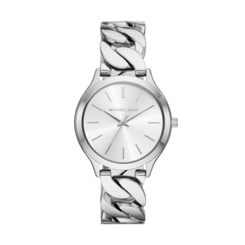 Michael Kors Runway Stainless Steel Curb Chain Bracelet Watch