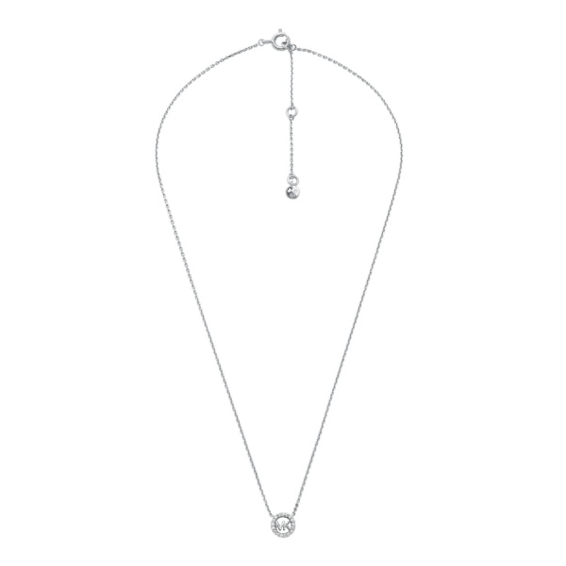Michael Kors Ladies' Sterling Silver Halo Pendant Necklace