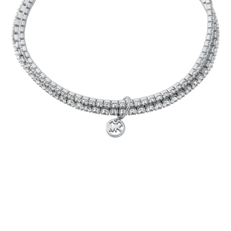 Michael Kors Silver-Tone Layered Tennis Bracelet