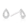 Thumbnail Image 0 of Sterling Silver Diamond Open Pavé Pear Shaped Stud Earrings