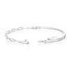 Thumbnail Image 2 of Sterling Silver 0.20ct Diamond Twisted Bangle