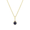 Thumbnail Image 0 of 9ct Yellow Gold Sapphire & Diamond Pendant Necklace