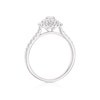 Thumbnail Image 2 of 9ct White Gold 0.50ct Diamond Pear Shaped Double Halo Ring