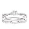 Thumbnail Image 0 of 14ct White Gold 0.50ct Diamond Solitaire Twist Bridal Set