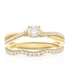 Thumbnail Image 0 of 14ct Yellow Gold 0.50ct Diamond Solitaire Twist Bridal Set