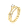 Thumbnail Image 1 of 14ct Yellow Gold 0.50ct Diamond Solitaire Twist Bridal Set