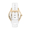 Thumbnail Image 1 of Michael Kors Slim Runway Gold-Tone & White Leather Strap Watch