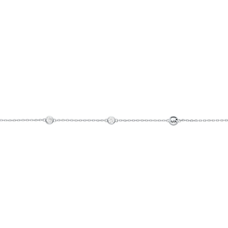 Michael Kors CZ & Sterling Silver Station Necklace