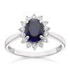 Thumbnail Image 0 of 9ct White Gold Created Sapphire Cluster Ring