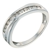 Thumbnail Image 0 of 9ct White Gold 0.33ct Diamond Crossover Eternity Ring