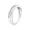 Thumbnail Image 1 of 9ct White Gold 0.33ct Diamond Crossover Eternity Ring