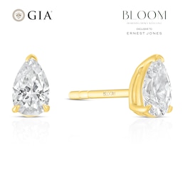 BLOOM Capri 14ct Yellow Gold 0.50ct Lab Grown Diamond Pear Earrings