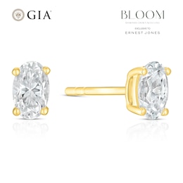 BLOOM Vienna 14ct Yellow Gold 0.50ct Lab Grown Diamond Oval Earrings