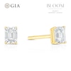 Thumbnail Image 1 of BLOOM Rome 14ct Yellow Gold 0.50ct Lab Grown Diamond Emerald Stud Earrings