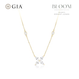 BLOOM Paris 18ct Yellow 1.48ct Lab Grown Diamond Marquise Station Necklace