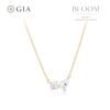 Thumbnail Image 1 of BLOOM Capri 14ct Yellow Gold 0.40ct Lab Grown Diamond Pear & Round Toi Et Moi Necklace