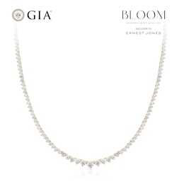 BLOOM The Tennis Collection 18ct Yellow Gold 5.75ct Lab Grown Diamond Riviera Necklace