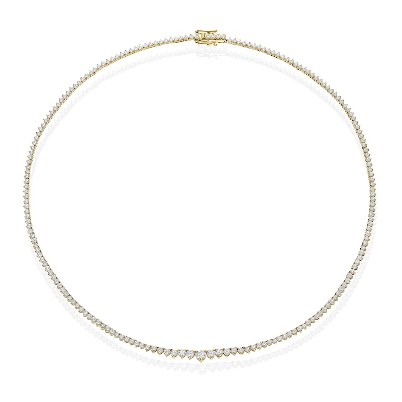 Main Image 2 of BLOOM The Tennis Collection 18ct Yellow Gold 5.75ct Lab Grown Diamond Riviera Necklace