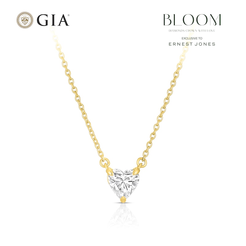 Main Image 1 of BLOOM Florence 14ct Yellow Gold 0.50ct Lab Grown Diamond Heart Pendant