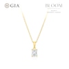 Thumbnail Image 1 of BLOOM Rome 14ct Yellow Gold 0.50ct Lab Grown Diamond Emerald Pendant