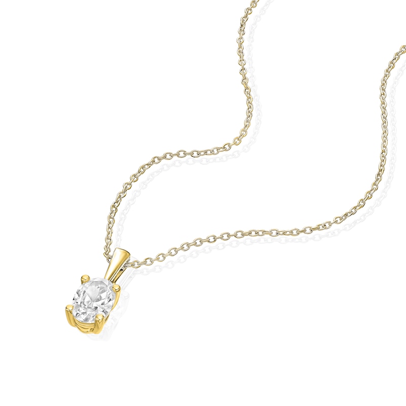 Main Image 2 of BLOOM Vienna 14ct Yellow Gold 0.50ct Lab Grown Diamond Oval Pendant