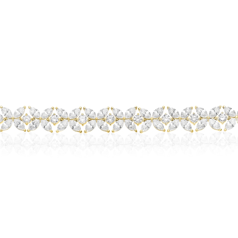 Main Image 2 of BLOOM Paris 18ct Yellow 10.50ct Lab Grown Diamond Marquise Bracelet