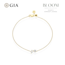 BLOOM Capri 14ct Yellow Gold 0.40ct Lab Grown Diamond Pear & Round Toi Et Moi Bracelet