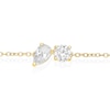 Thumbnail Image 2 of BLOOM Capri 14ct Yellow Gold 0.40ct Lab Grown Diamond Pear & Round Toi Et Moi Bracelet