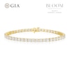 Thumbnail Image 1 of BLOOM Venice 14ct Yellow Gold 11.50ct Lab Grown Diamond Radiant Pavé Bracelet