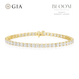 BLOOM Venice 14ct Yellow Gold 11.50ct Lab Grown Diamond Radiant Pavé Bracelet