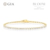 Thumbnail Image 1 of BLOOM Rome 14ct Yellow Gold 5.30ct Lab Grown Diamond Emerald Tennis Bracelet