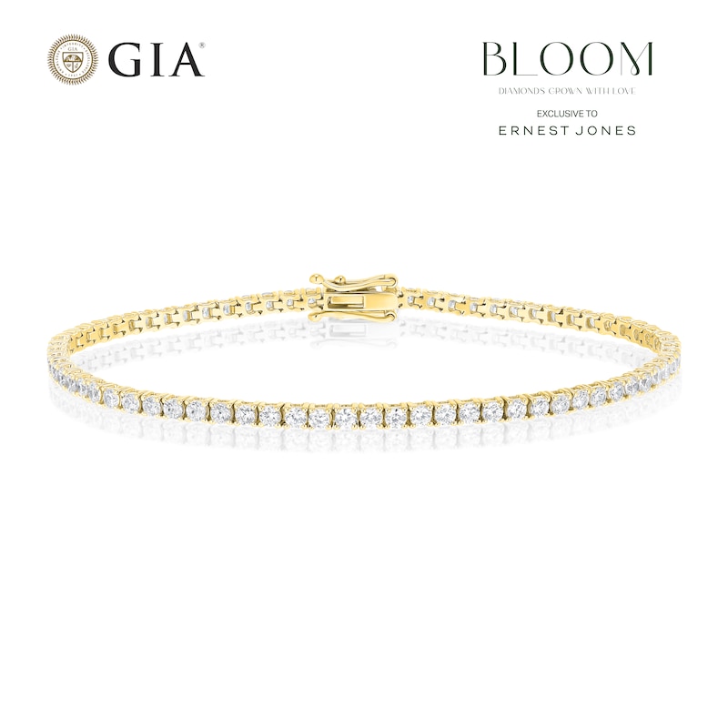 Main Image 1 of BLOOM The Tennis Collection 18ct Yellow Gold 3ct Lab Grown Diamond Tennis Bracelet