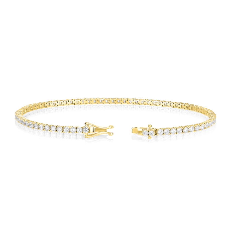 Main Image 3 of BLOOM The Tennis Collection 18ct Yellow Gold 3ct Lab Grown Diamond Tennis Bracelet