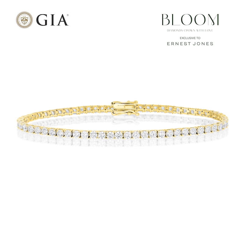 Main Image 1 of BLOOM The Tennis Collection 18ct Yellow Gold 5ct Lab Grown Diamond Tennis Bracelet