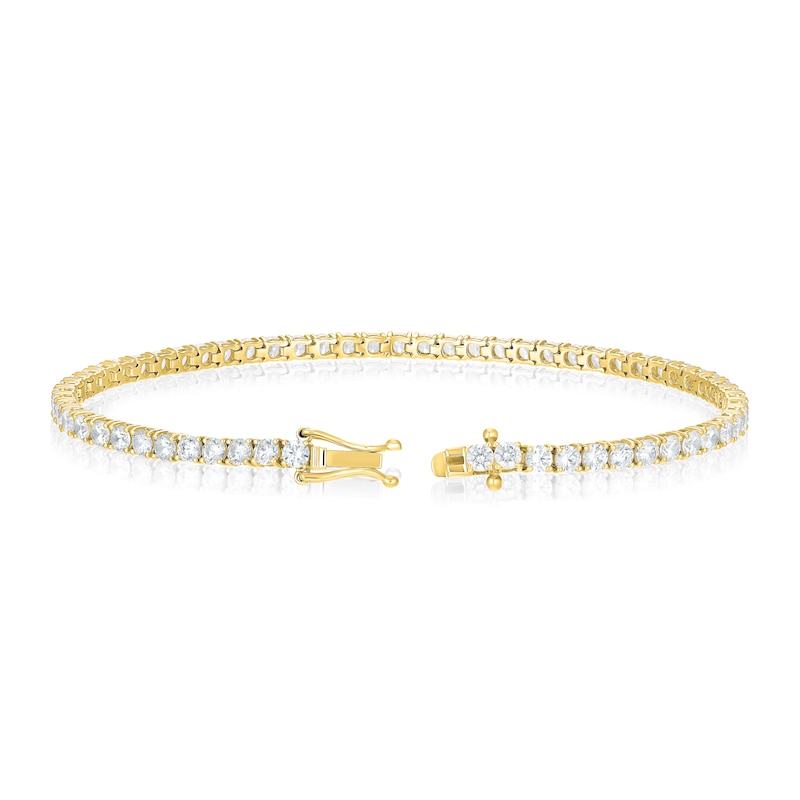 Main Image 3 of BLOOM The Tennis Collection 18ct Yellow Gold 5ct Lab Grown Diamond Tennis Bracelet