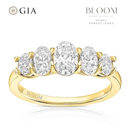 BLOOM The Tennis Collection 18ct Yellow Gold  1.50ct Lab Grown Diamond Oval 5 Stone Ring