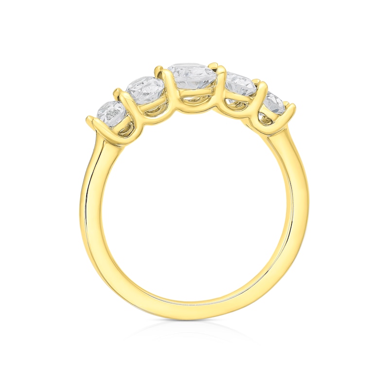 Main Image 3 of BLOOM The Tennis Collection 18ct Yellow Gold  1.50ct Lab Grown Diamond Oval 5 Stone Ring