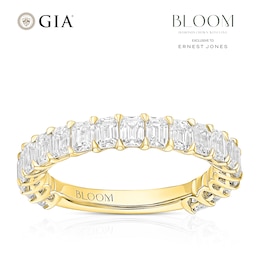 BLOOM Rome 18ct Yellow 2ct Lab Grown Diamond Emerald Eternity Ring