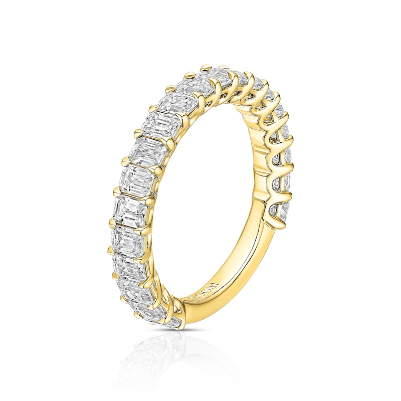 Main Image 2 of BLOOM Rome 18ct Yellow 2ct Lab Grown Diamond Emerald Eternity Ring