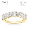 Thumbnail Image 1 of BLOOM Vienna 18ct Yellow Gold 1.85ct Lab Grown Oval & Emerald Diamond Eternity Ring