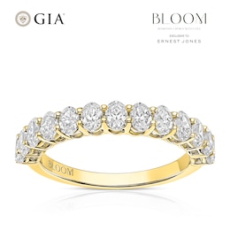 BLOOM Vienna 18ct Yellow 1.33ct Lab Grown Diamond Oval Cut Eternity Ring