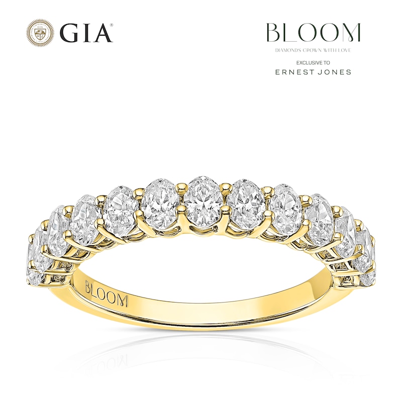 Main Image 1 of BLOOM Vienna 18ct Yellow 1.33ct Lab Grown Diamond Oval Cut Eternity Ring