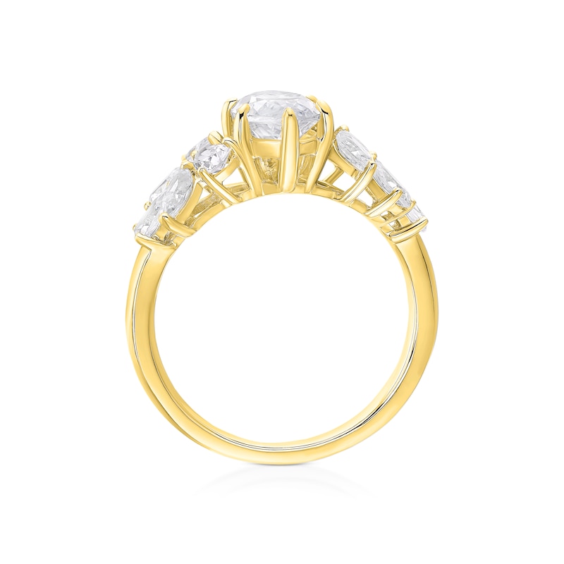 Main Image 3 of BLOOM Paris 18ct Yellow Gold 2.50ct Lab Grown Diamond Marquise Floral Ring