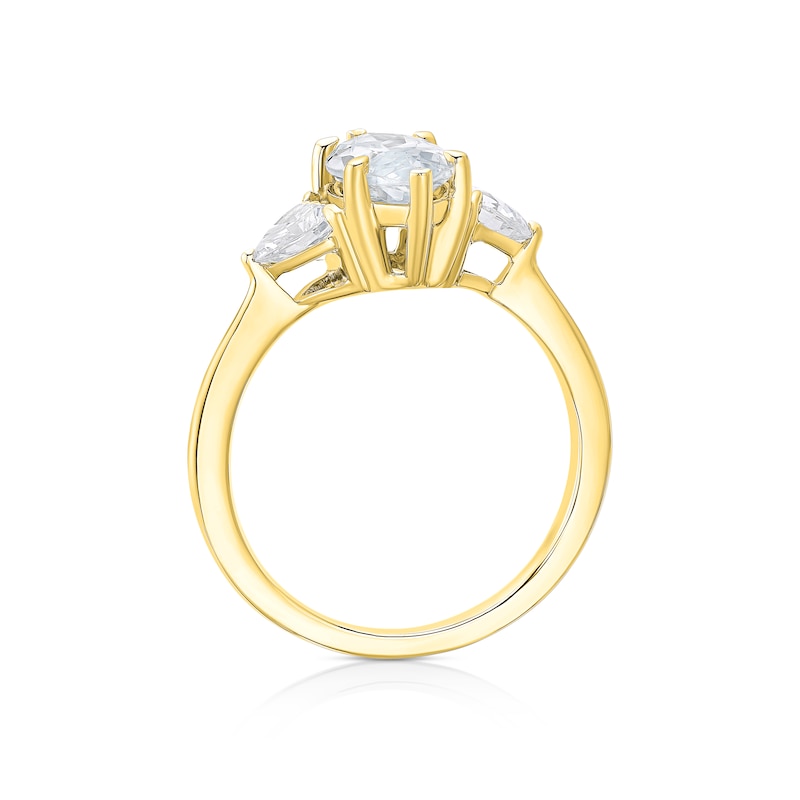 Main Image 3 of BLOOM Paris 18ct Yellow Gold 2.30ct Lab Grown Diamond Marquise & Heart Trilogy Ring