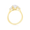 Thumbnail Image 3 of BLOOM Capri 18ct Yellow Gold 2ct Lab Grown Diamond Pear & Trillion Trilogy Ring