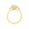 Thumbnail Image 3 of BLOOM Vienna 18ct Yellow 2ct Lab Grown Oval & Trillion Diamond Trilogy Ring